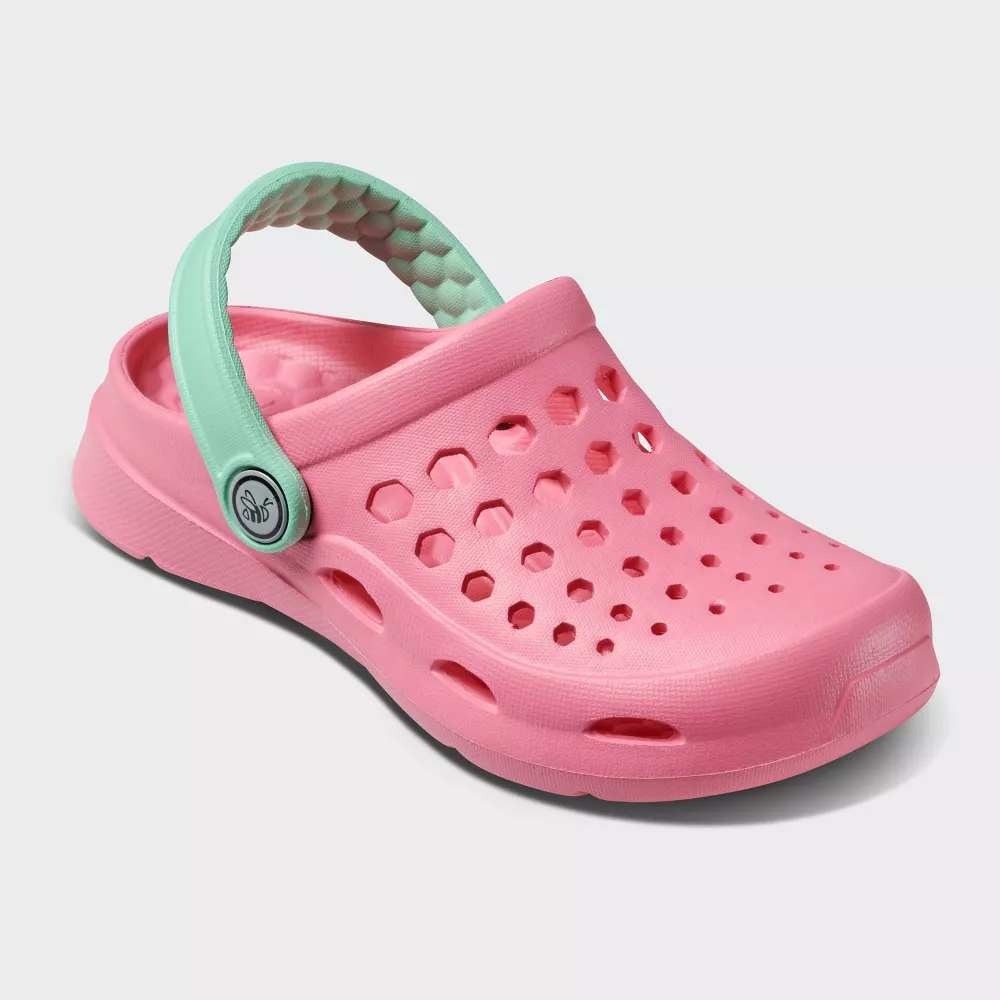 Joybees Toddler Harper Slip-On Clogs Pink/Mint 8-9T NWT